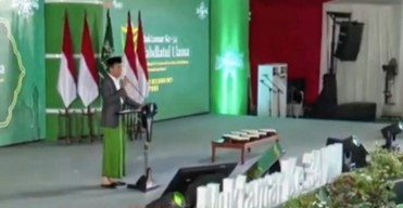 Bersarung Hijau, Presiden Jokowi Buka Muktamar ke-34 Nahdlatul Ulama di Lampung