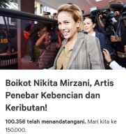 Ditandatangani 100.356 Orang, Petisi Boikot Nikita Mirzani Jadi Trending Topic