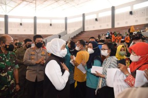 Capaian Vaksin di Jawa Timur Masih Kurang, Gubernur Khofifah: Segera Kejar