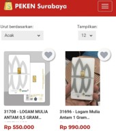 Ada yang Jual Emas Batangan di Aplikasi E-Peken Surabaya, Kok Bisa?