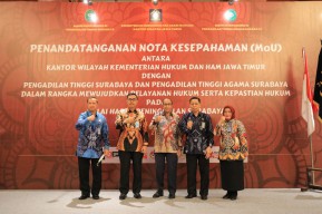 Kemenkumham dan Pengadilan Tinggi Jatim Sepakat Percepat Penyerahan Keputusan