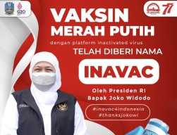 Vaksin Merah Putih Karya Ilmuwan Unair Dinamai Inavac, Gubernur Jatim: Bangga