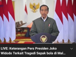 Presiden Jokowi Minta PSSI Evaluasi Pertandingan Sepak Bolah Secara Menyeluruh