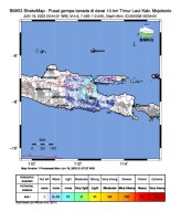 Gempa 4.6 Magnitudo Guncang Kota Mojokerto, Terasa hingga Surabaya