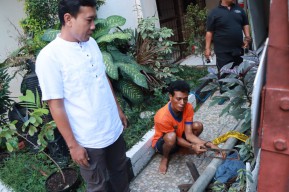 Tiang PJU di Taman PUPR Surabaya Raib Dicuri