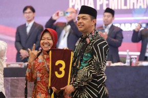 Kuda Hitam! Elektabilitas Risma-Gus Hans Tiap Pekan Naik 7-8 Persen