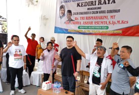 Laskar Aliansi Gerakan Rakyat Kediri Dukung Risma-Gus Hans di Pilgub Jatim