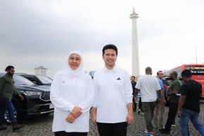 Latihan Baris Berbaris, Khofifah: Ini Simbol Kesatuan Pembangunan Nasional