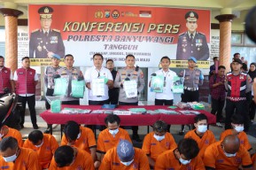 2 Kg Sabu Disita, 17 Orang Diciduk Polresta Banyuwangi