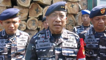 TNI AL Surabaya Bongkar Penyelundupan Kayu Ilegal di Kapal Teluk Flaminggo