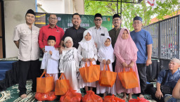 Gandeng Bupati dan Baznas, PWI Gresik Gelar Buka Bersama, Santuni Puluhan Yatim Piatu