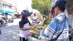Melihat Keseruan Warga Mojokerto Berburu Janur untuk Lebaran Ketupat