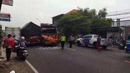 Kecelakaan Beruntun di Raya Gempol-Mojokerto, 5 Orang Terluka