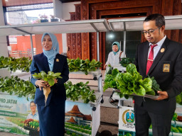 Sekretariat DPRD Jatim Kembangkan Tanaman Hidroponik, Sri Wahyuni Mengapresiasi