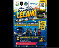 Kejari Kota Mojokerto Lelang Mobil hingga Motor, Catat Tanggal dan Jamnya