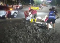 Kontraktor Tanggung Biaya Pengobatan Korban Kecelakaan di Jalan Moestopo Surabaya Imbas Lumpur Proyek