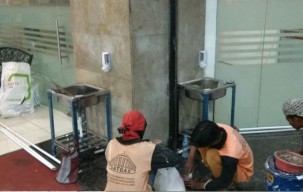Cegah Virus Corona, Pemkot Surabaya Pasang Puluhan Wastafel Portable