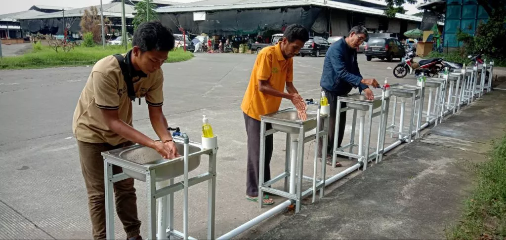 Cegah Penyebaran Corona, PIOS Sediakan Wastafel hingga Antiseptik