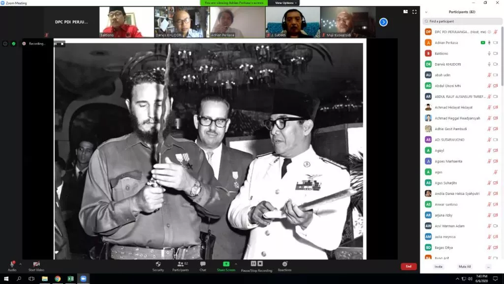 Lintas Profesi dari Aceh, Prancis hingga Belanda Bahas Bung Karno di Diskusi Daring PDIP Surabaya