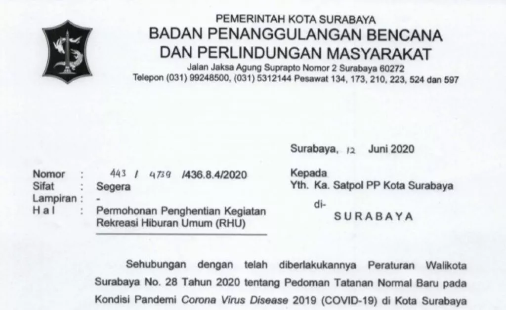 New Normal, Pemkot Surabaya Minta Tempat Hiburan Tidak Buka Dulu, Ini Sanksinya