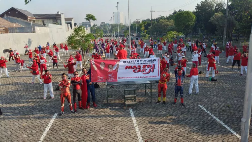 Karang Werda Kecamatan Rungkut Deklarasi Dukungan untuk Eri Cahyadi Maju Pilwali Surabaya