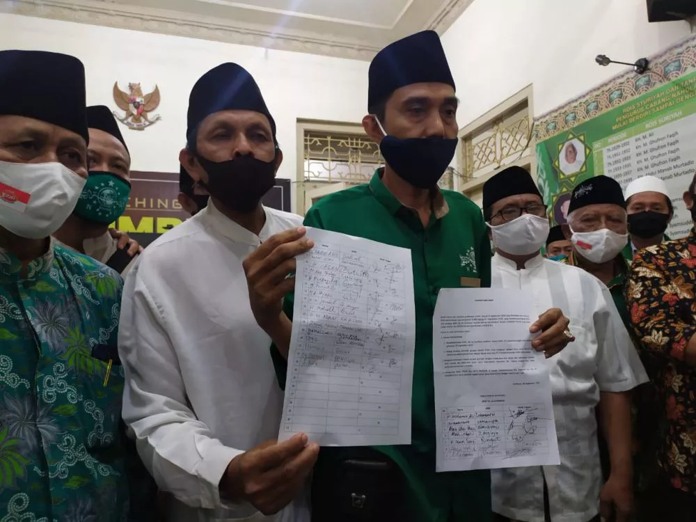 Tak Bisa Dirongrong, MWC NU Surabaya Solid Bersama KH Mas Sulaiman Nur dan KH Muhibbin Zuhri