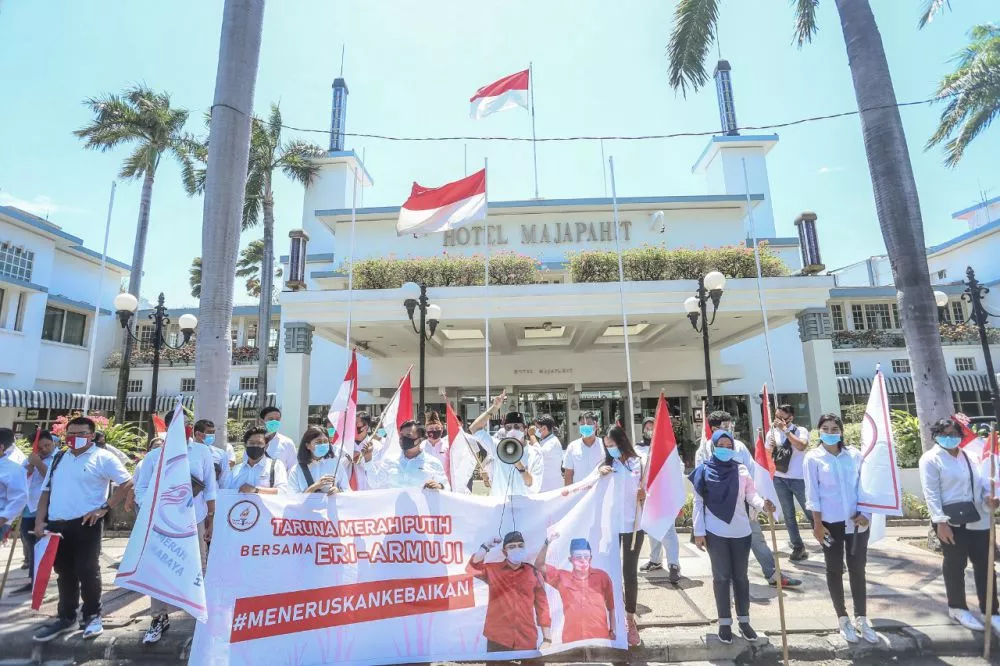 Dukung Eri Cahyadi, Taruna Merah Putih Galang Kekuatan Anak Muda