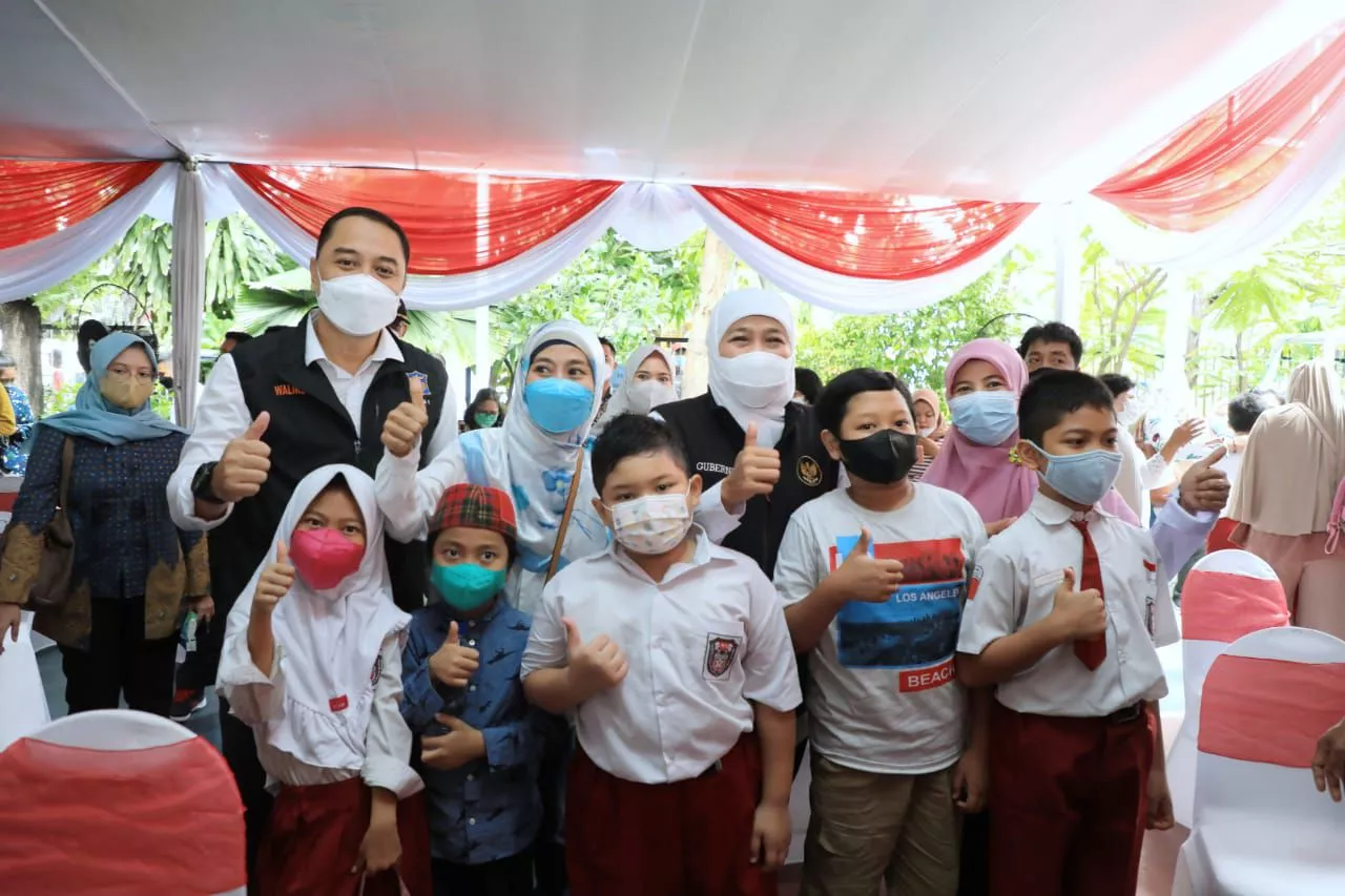 Kejar Pembelajaran Tatap Muka, Gubernur Khofifah Minta Vaksin Anak Dipercepat