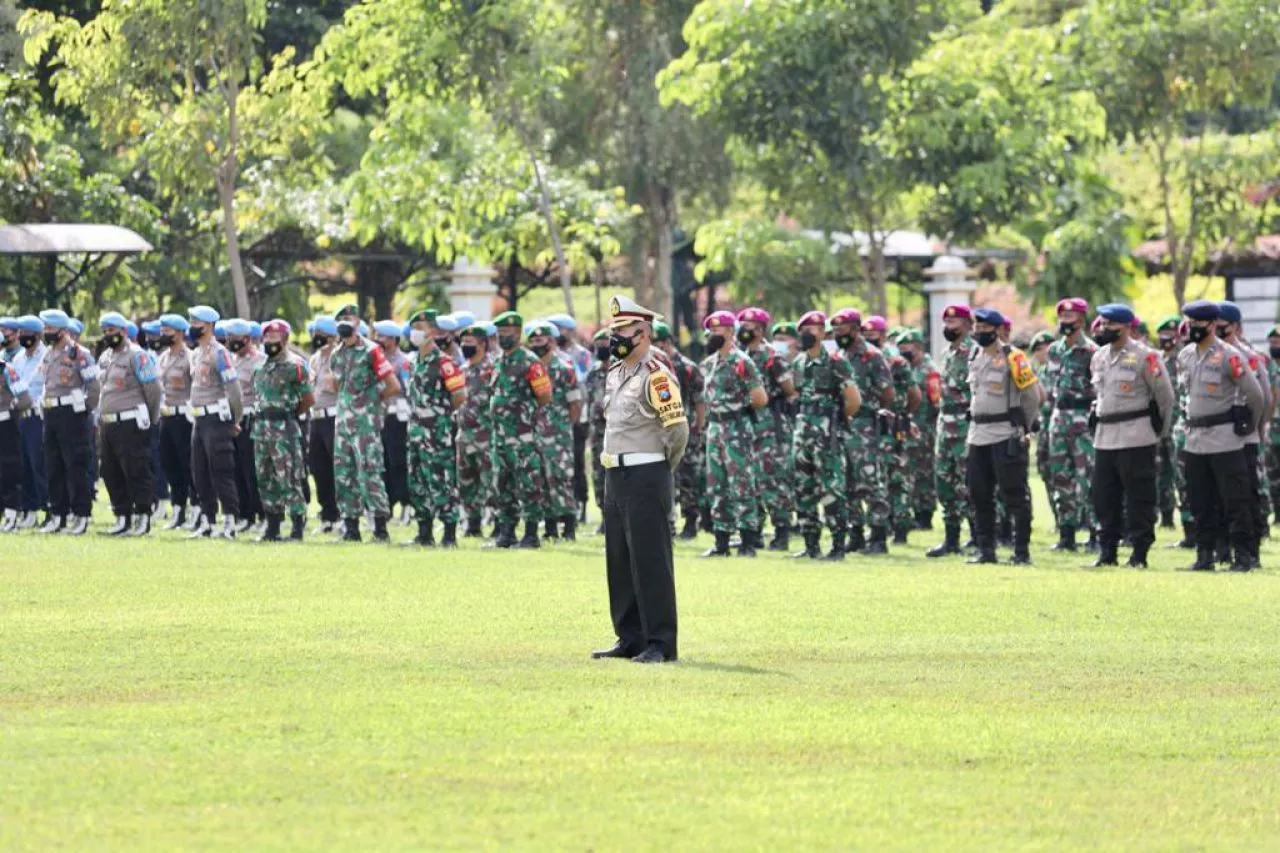 Pengamanan Nataru, Forkopimda Jatim Gelar Apel Pasukan Operasi Lilin Semeru 2021