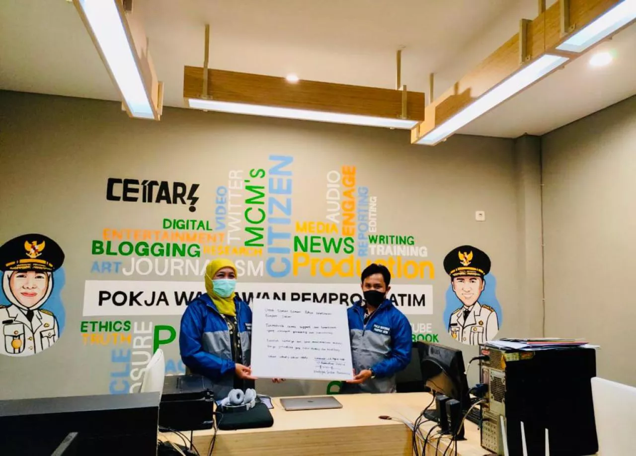 Pokja Wartawan Pemprov Jatim Gelar Diskusi 3 Tahun Kepemimpinan Khofifah-Emil