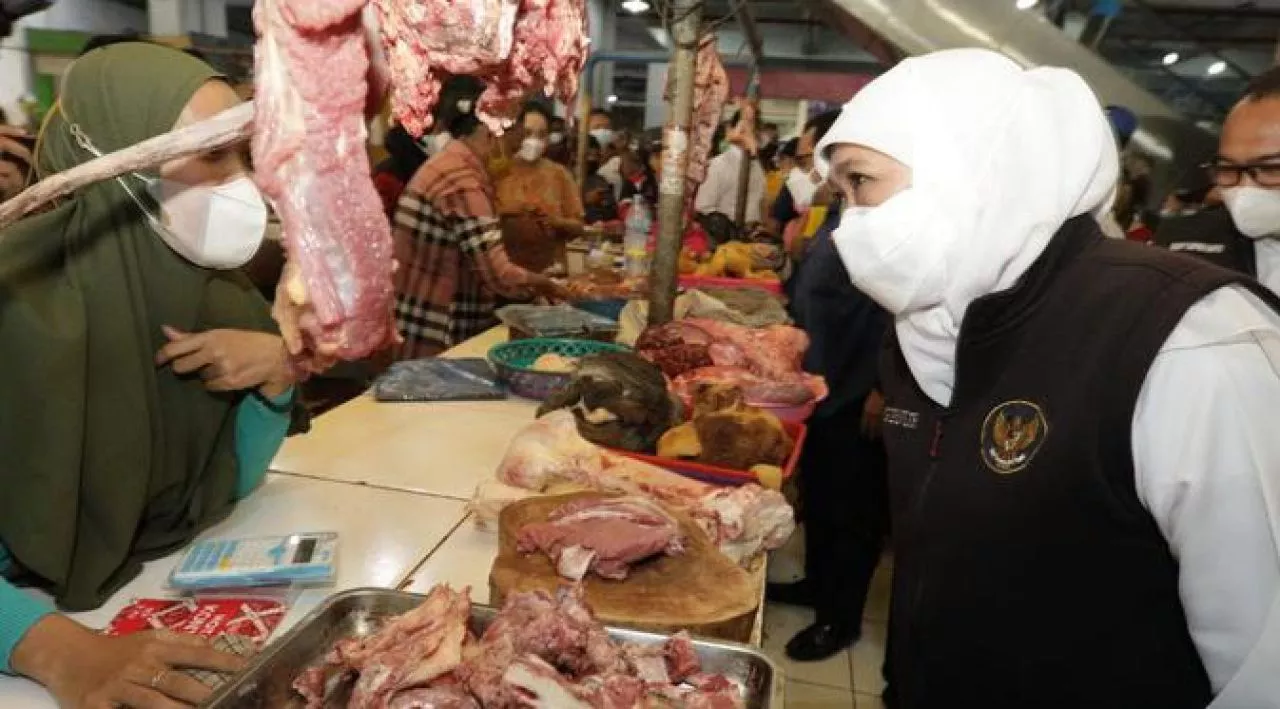 Tegas! Gubernur Khofifah Tolak Daging Impor Masuk ke Jawa Timur