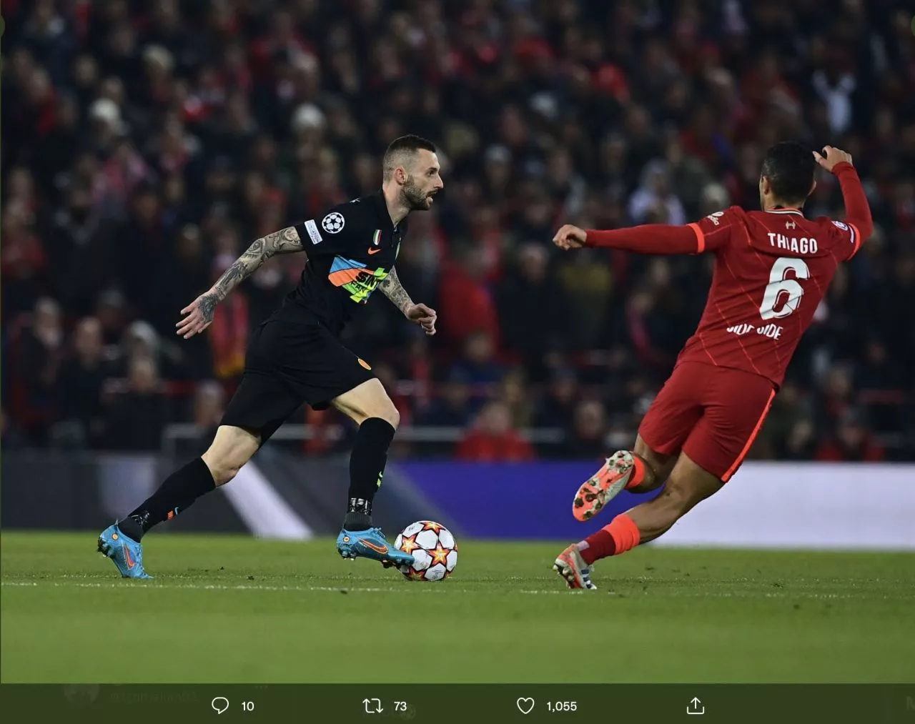 Liga Champions Leg 2, Nerazzurri Menang 0-1 The Reds yang Berpesta
