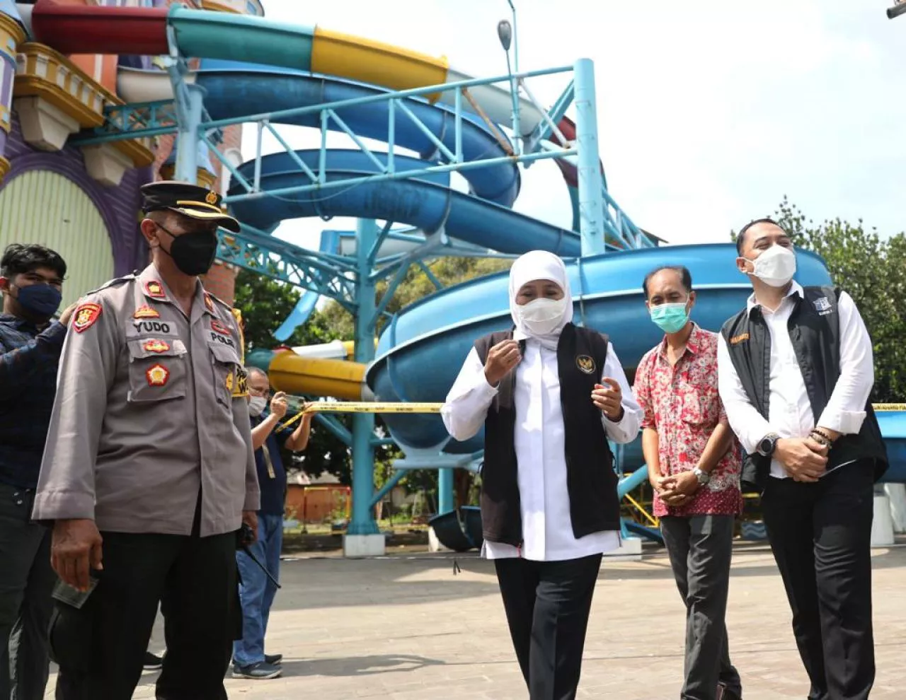 Polisi Periksa 5 Saksi Ambrolnya Seluncuran Kolam Renang Kenjeran