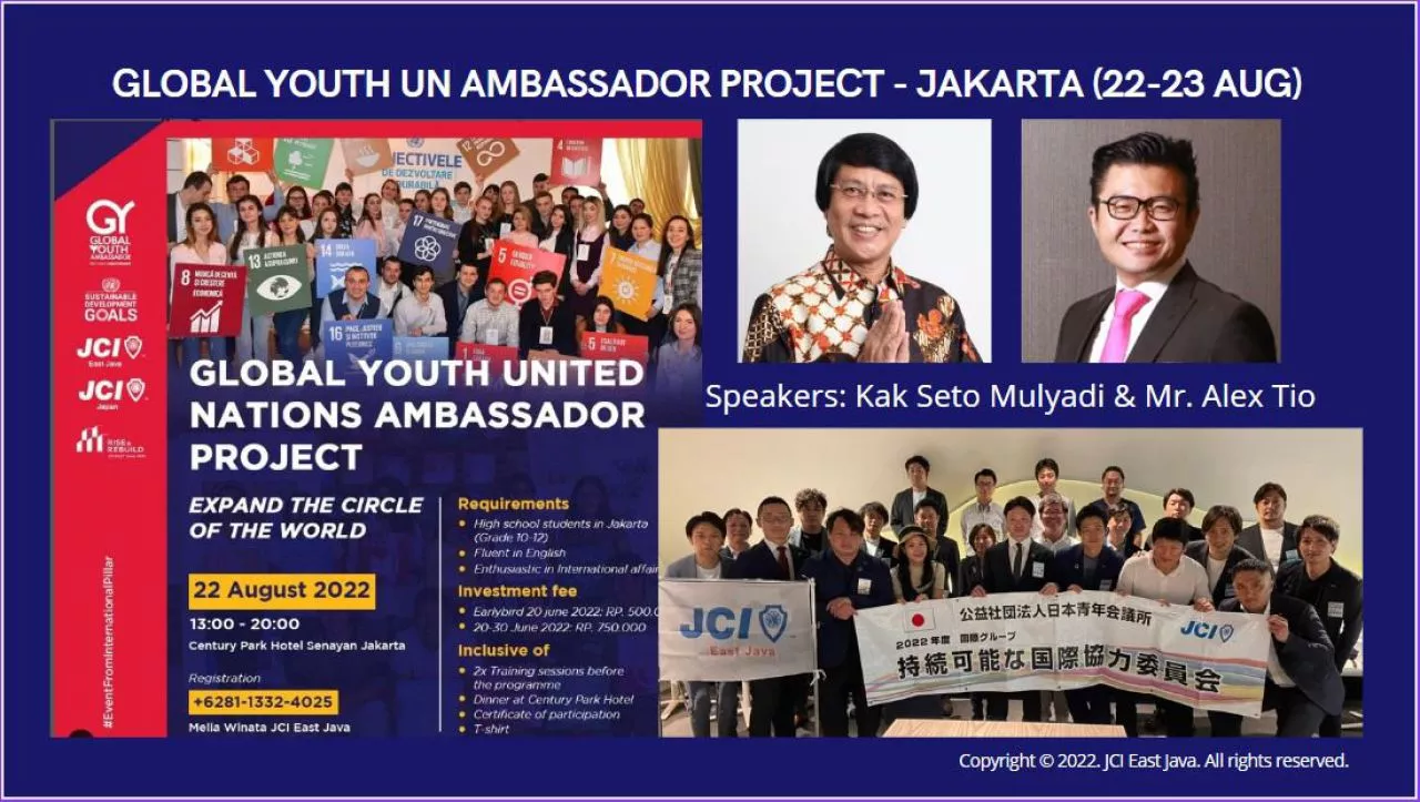 JCI East Java Kirimkan 22 Siswa Program Duta Muda Global PBB ke Jepang