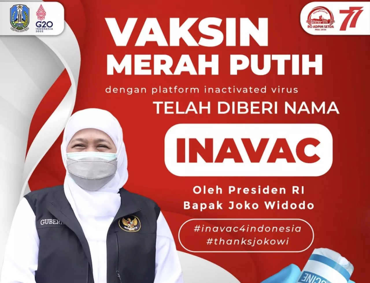 Vaksin Merah Putih Karya Ilmuwan Unair Dinamai Inavac, Gubernur Jatim: Bangga