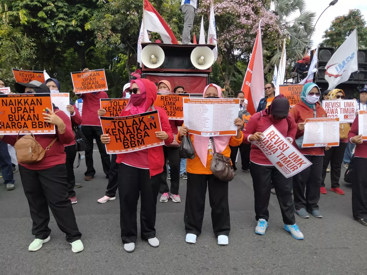 Awas Kena Macet, Besok Ribuan Buruh Demo Kenaikan BBM di Surabaya, Ini Rutenya