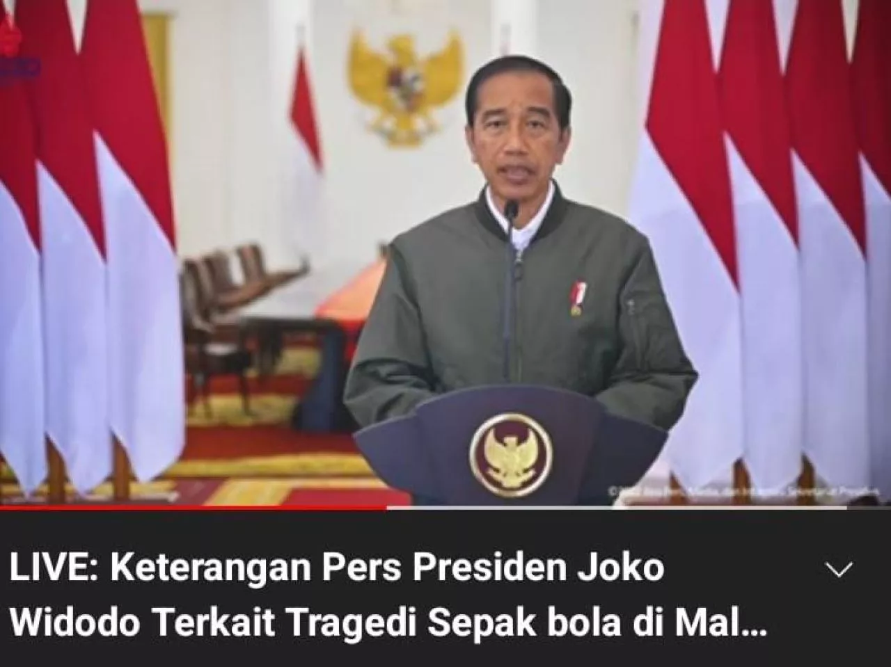 Presiden Jokowi Minta PSSI Evaluasi Pertandingan Sepak Bolah Secara Menyeluruh