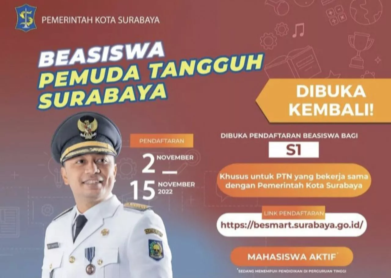 Kabar Gembira! Pemkot Surabaya Buka Pendaftaran Beasiswa S1, Ini Syaratnya