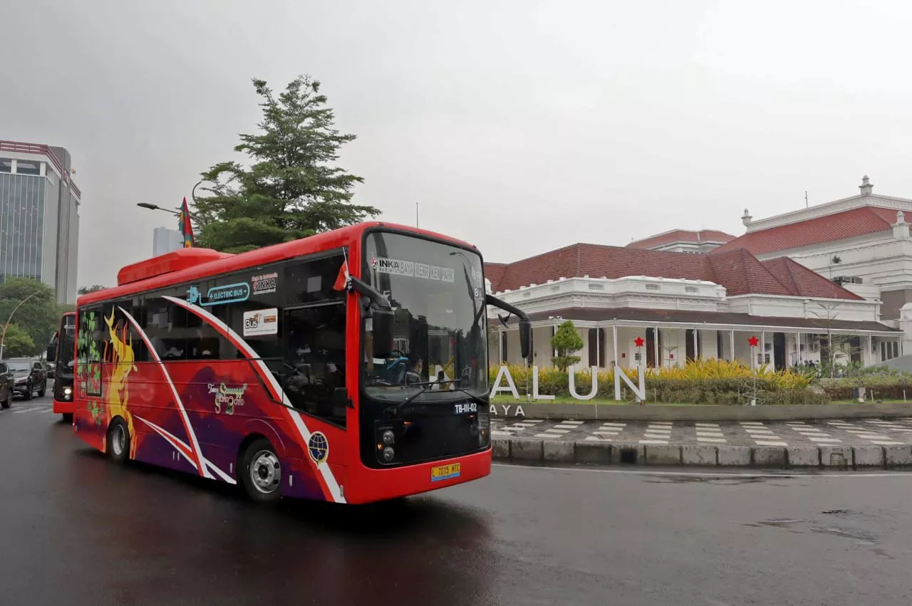 Bus Listrik Bekas KTT G20 Bali Sudah di Surabaya, Ini Rute dan Penampakannya