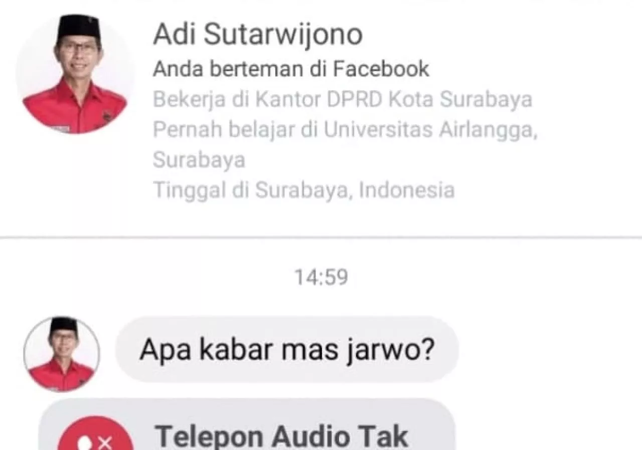 Tempe Bang Jarwo Dolly Jadi Korban Penipuan Mengatasnamakan Ketua DPRD Surabaya