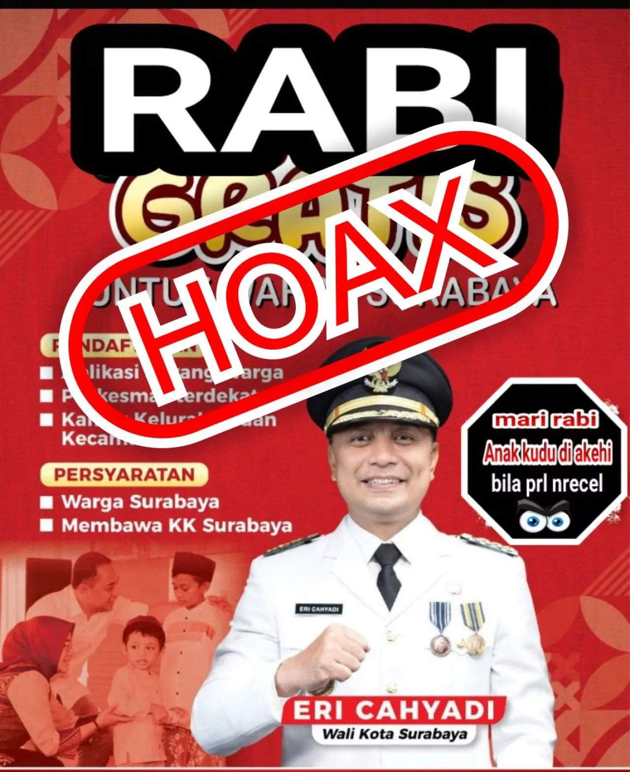 Geger Poster Rabi Gratis, Pemkot Surabaya: Itu Hoaks!