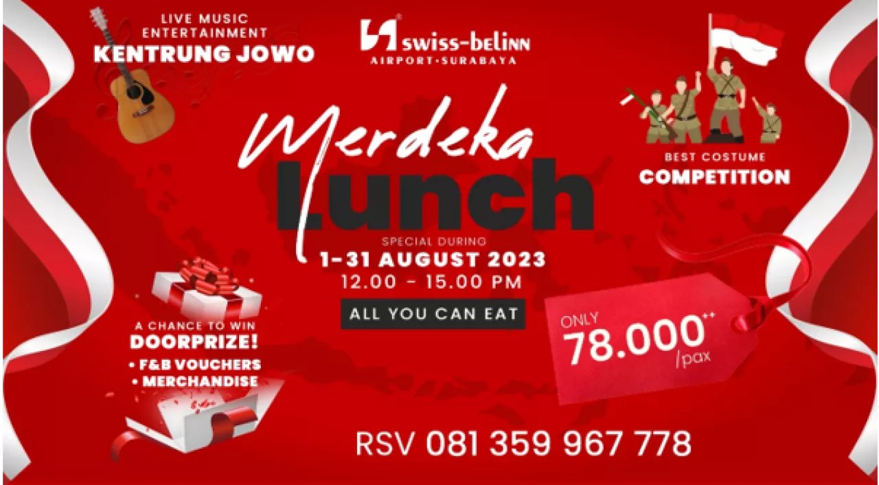 Rayakan HUT RI di Swiss-Bellin Airport Surabaya dengan Sajian Nusantara