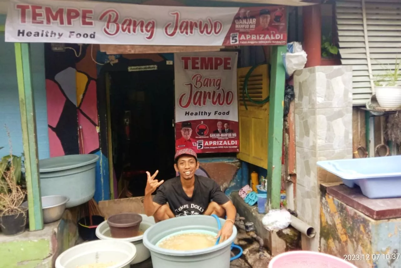 Harapan Baru, Tempe Bang Jarwo Dukung Caleg PDIP Aprizaldi untuk Kemakmuran UMKM dan Warga Putat Jaya
