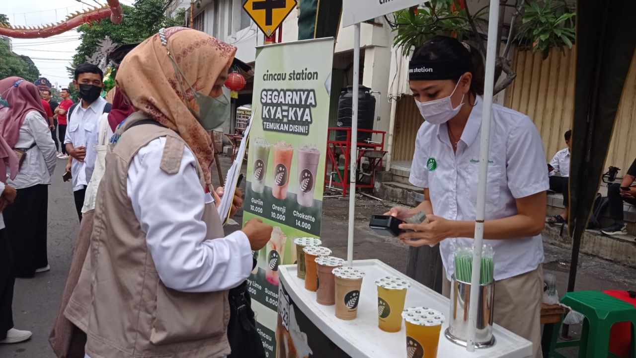 Salah satu contoh tenant kuliner di Kya-Kya