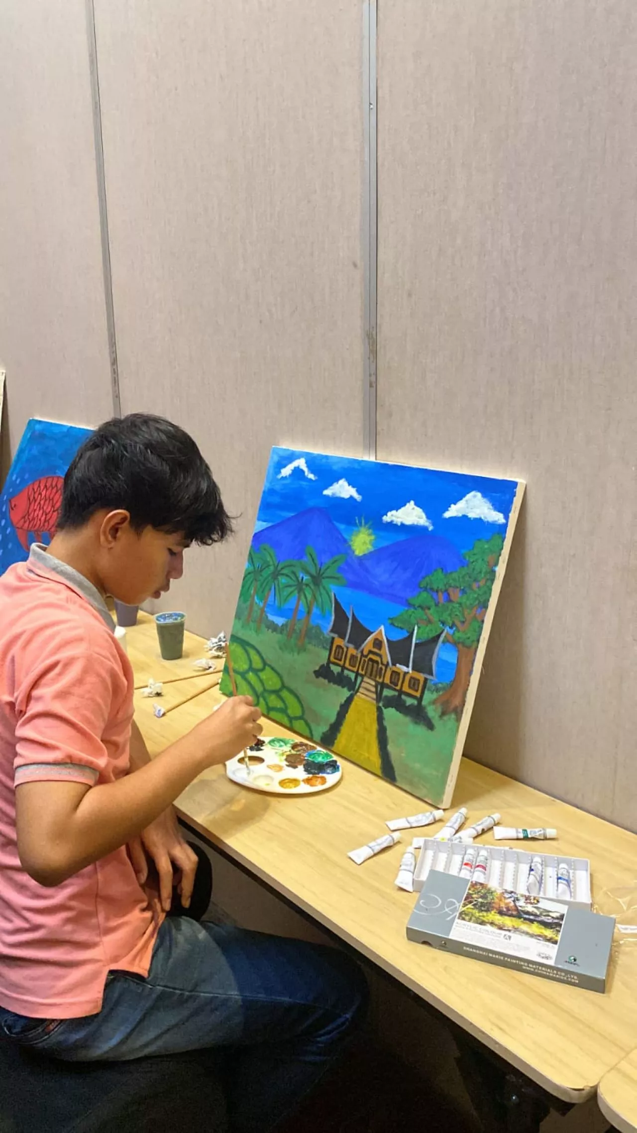 Liponsos Kalijudan Pamerkan Lukisan Karya Disabilitas Kampung Anak Negeri