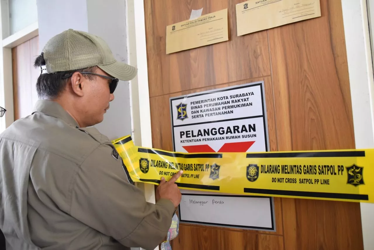 6 Unit Rusunawa Disegel Satpol PP Surabaya, Ini Alasannya