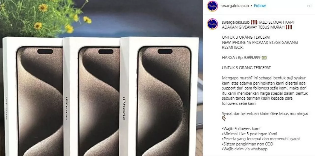 Instagram Dispendukcapil Surabaya Diduga Diretas, Tawarkan Iphone 15 Murah