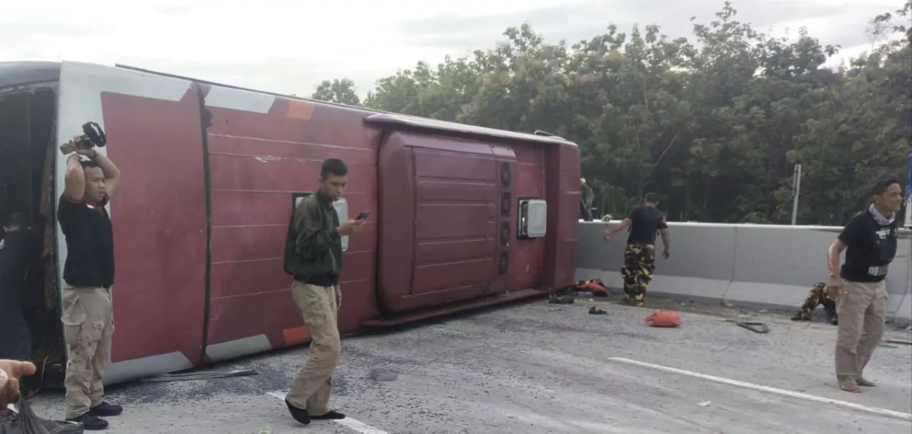 Ini Dugaan Penyebab Kecelakaan Bus Rombongan Kader Hanura di Tol Ngawi