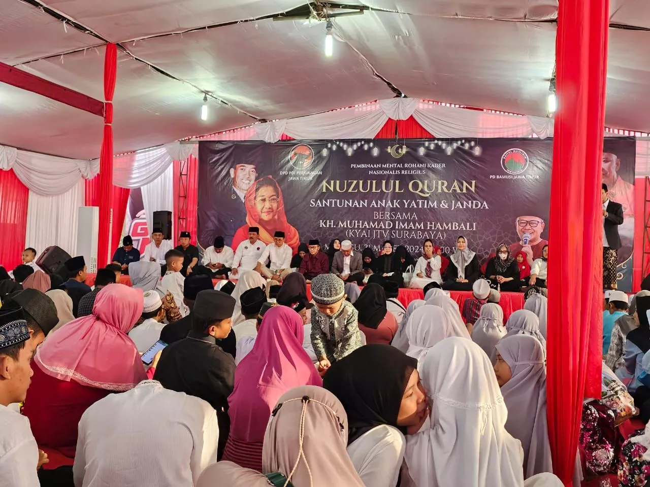 Gelar Nuzulul Quran, PDIP Jatim Berbagi Kebahagiaan Bersama Anak Yatim