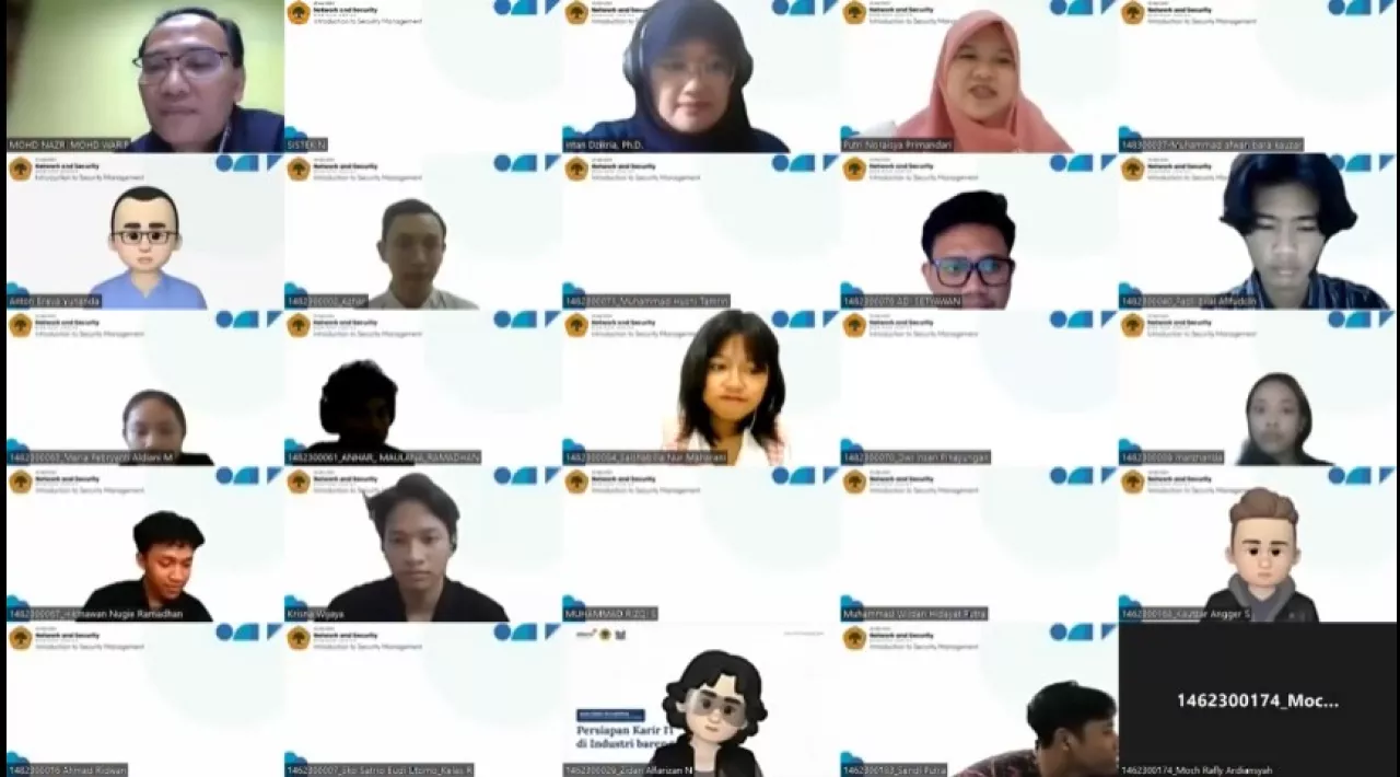 Sistekin Untag Surabaya - Universiti Malaysia Perlis Bahas Keamanan Jaringan via Webminar
